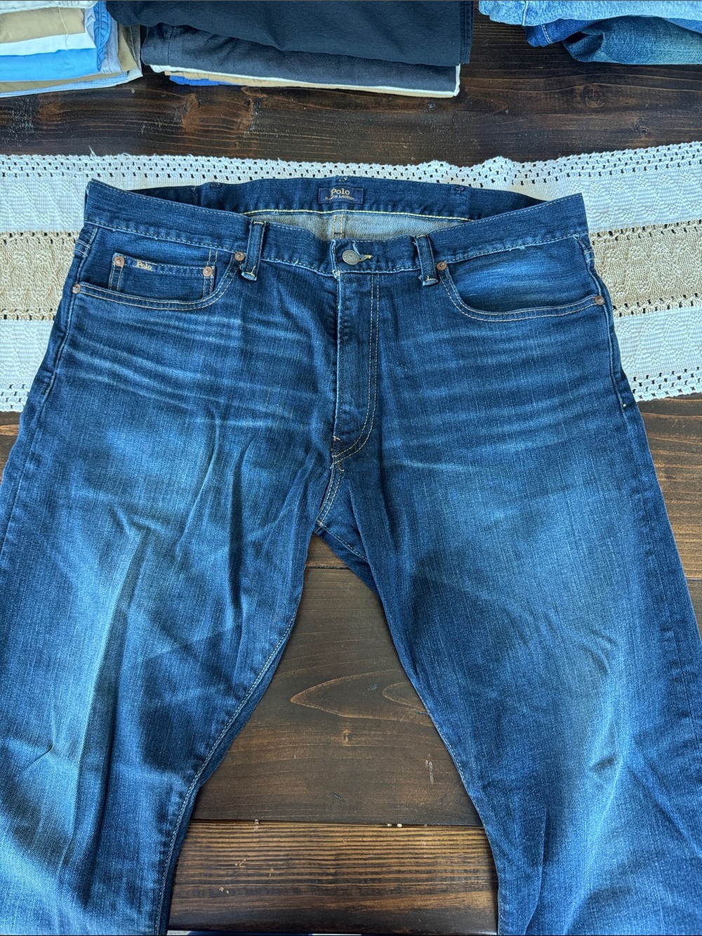 Polo by Ralph Lauren Men’s Slim Straight Dark Blue Jeans